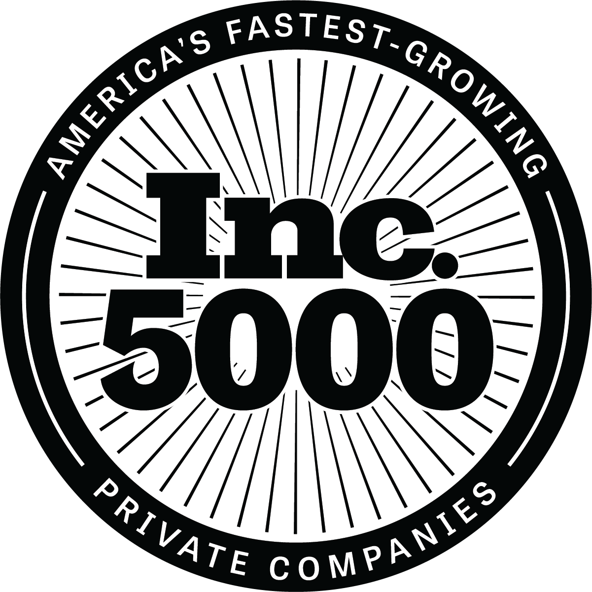 Inc. 5000 medallion for America's fastest-growing private companies