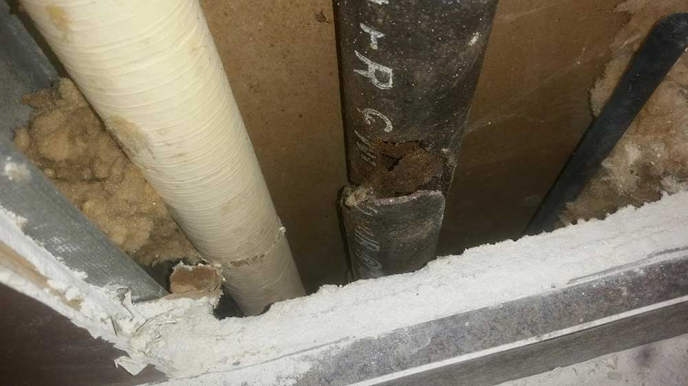 DMC Service commercial plumbing project fixing sewer odor in a company headquarters