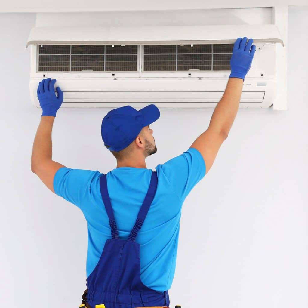 Man installing HVAC